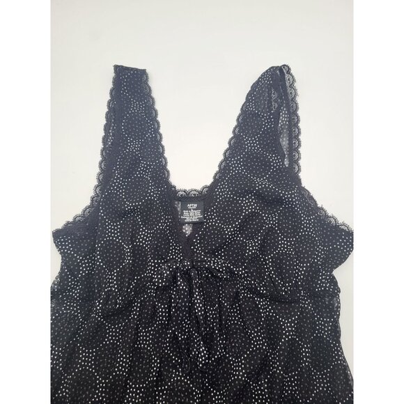 APT. 9 INTIMATES LG Sheer Babydoll Print Nightgown Slip Chemise Coquette Y2K - Picture 9 of 9